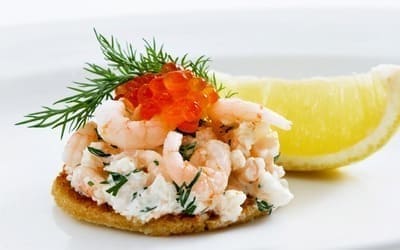 toasts suédois aux crevettes