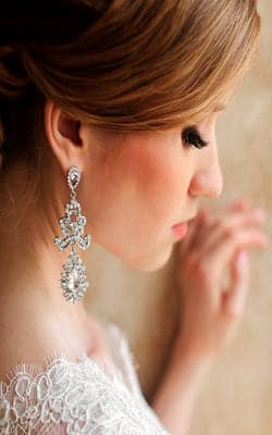 boucle d oreille pendante mariage
