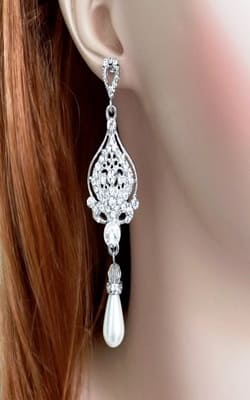 boucle d oreille pendante mariage