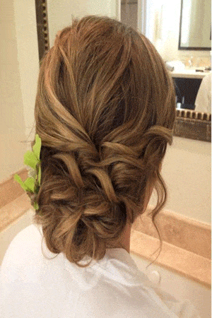chignon mariage invitée flou