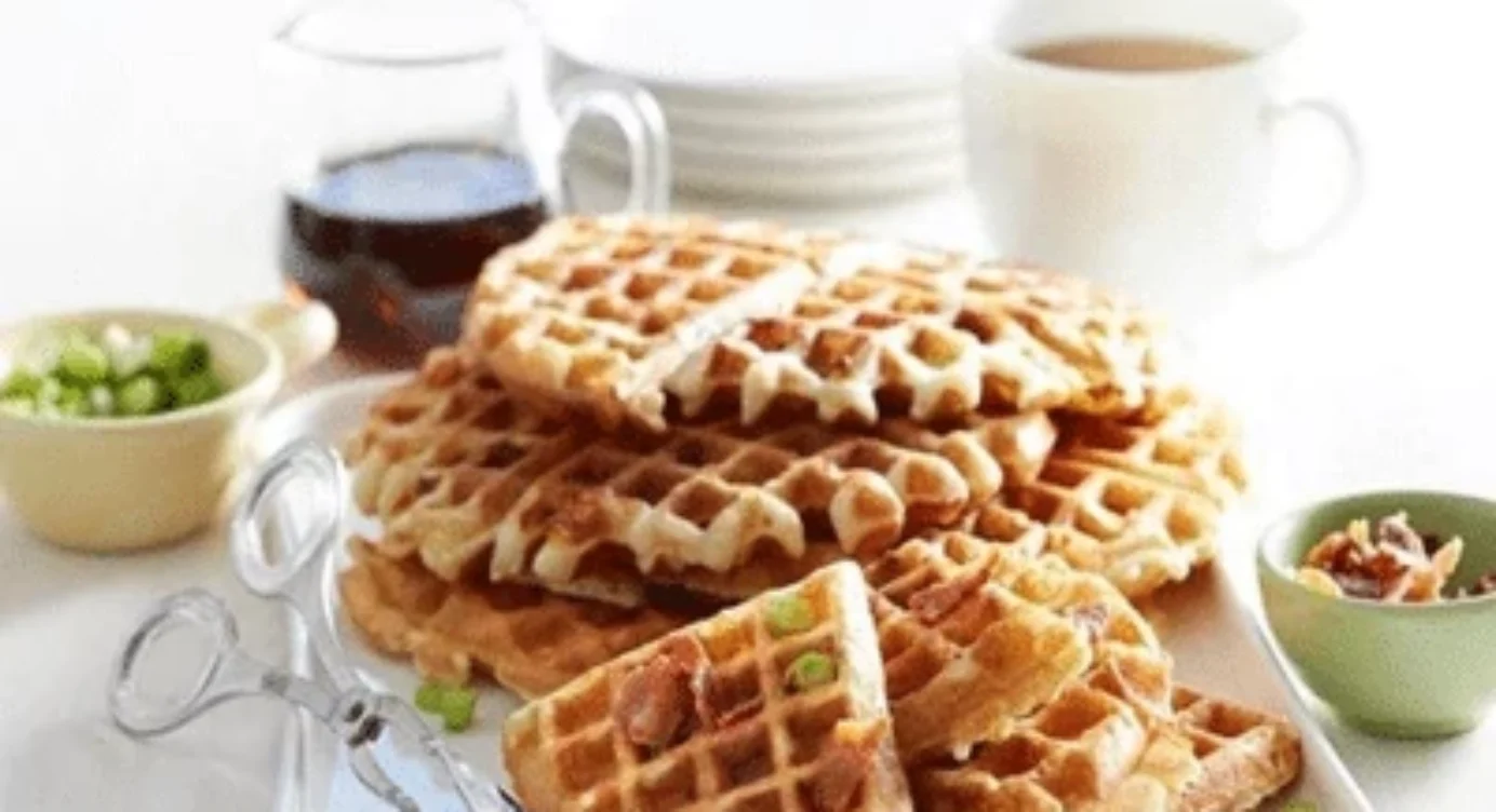 Recette de gaufres salées aux lardons