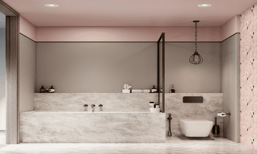 salle de bain palette de tons neutres 