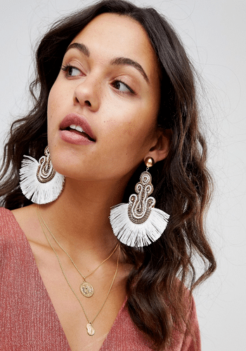 Boucle d'oreille à la mode glands