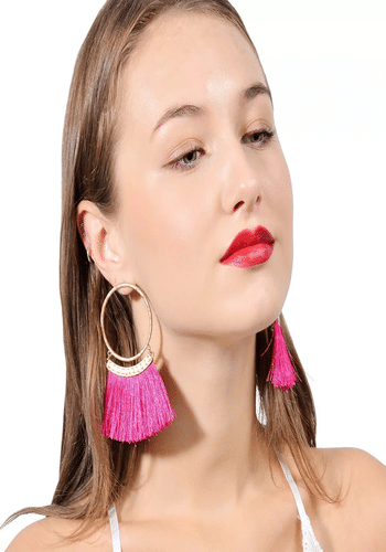 Boucle d'oreille à la mode glands