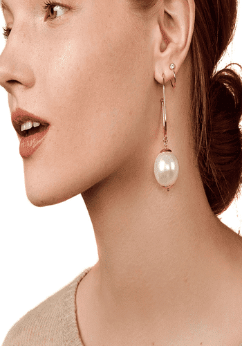 boucle d'oreille perle pendante