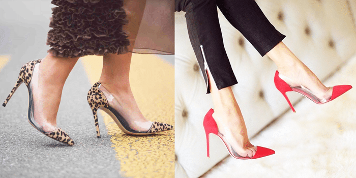 Chaussure femme transparente