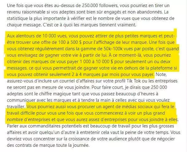 gagner de l'argent sur TikTok