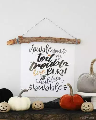 décoration Halloween:
Double Toil et Trouble Banner